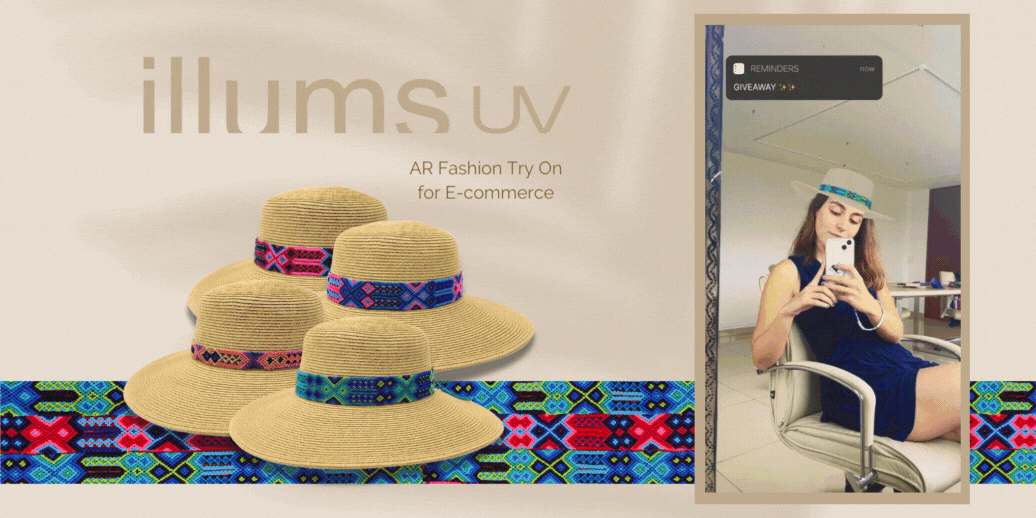 AR experience Hat try on for illums UV sun protection hats