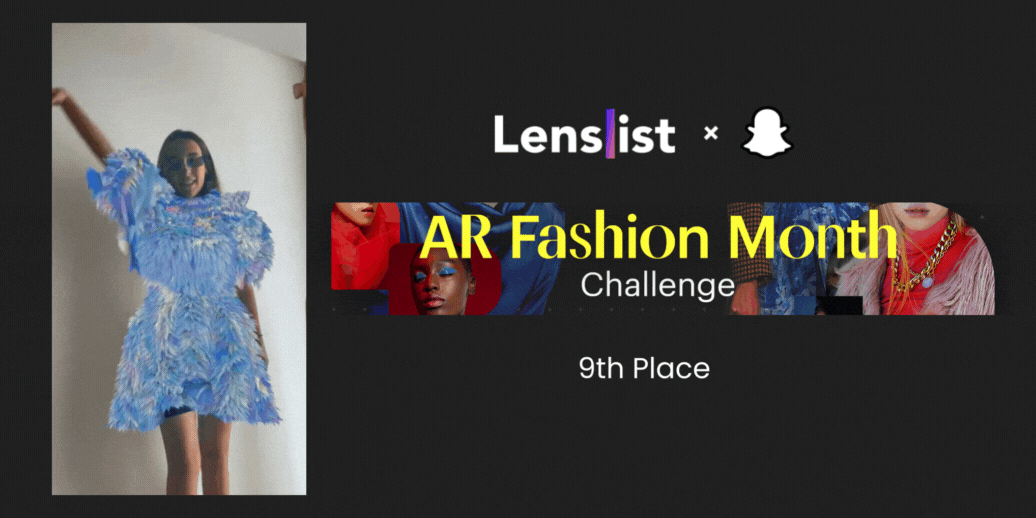Lenslist award for AR fashion month AR experiences